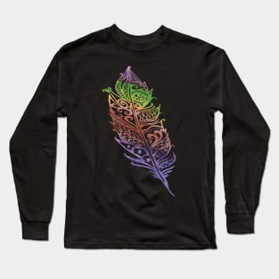 Color Feather Long Sleeve T-Shirt